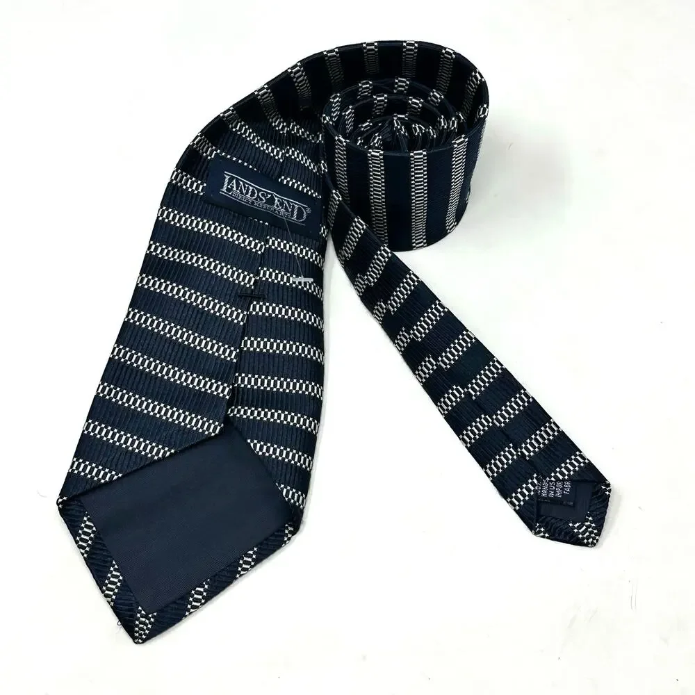 Lands End Silk Striped Tie